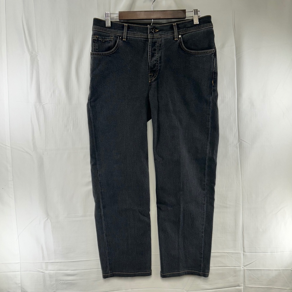 Marco Pescarolo NeranoM18 Jeans Mens 32x28 Euro 50 Charcoal Italian Button Fly